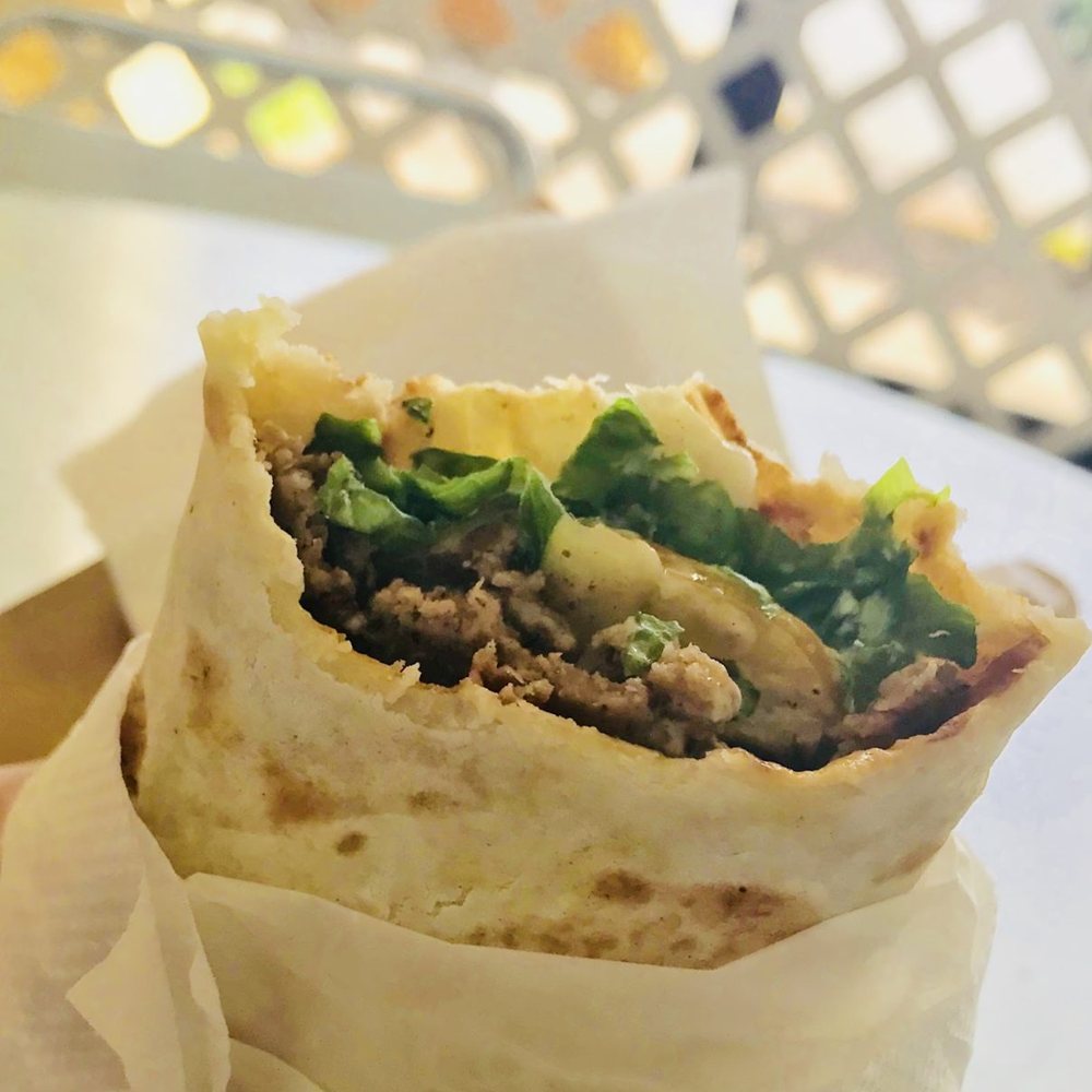 Lamb shawarma wrap